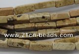 CCU501 15.5 inches 4*13mm cuboid desert jasper beads wholesale