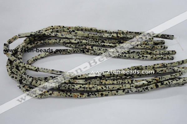 CCU511 15.5 inches 4*13mm cuboid dalmatian jasper beads wholesale