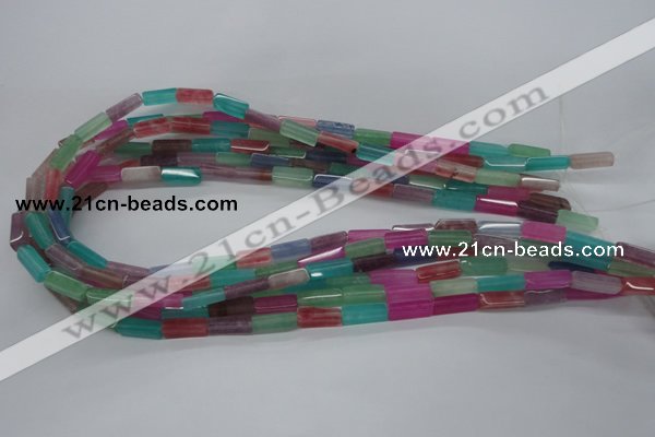 CCU515 15.5 inches 4*13mm cuboid mixed quartz beads wholesale