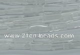 CCU516 15.5 inches 4*13mm cuboid white crystal beads wholesale