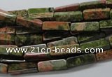 CCU517 15.5 inches 4*13mm cuboid unakite gemstone beads wholesale