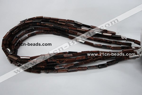 CCU523 15.5 inches 4*13mm cuboid mahogany obsidian beads wholesale