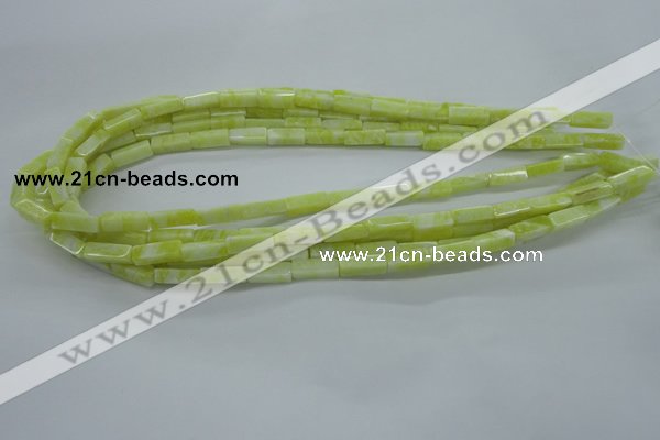 CCU524 15.5 inches 4*13mm cuboid lemon jade beads wholesale