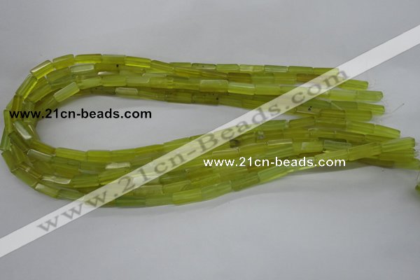 CCU525 15.5 inches 4*13mm cuboid olive jade beads wholesale