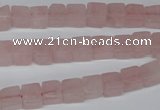 CCU56 15.5 inches 6*6mm cube rose quartz beads wholesale