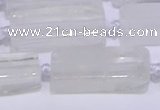 CCU600 15.5 inches 8*20mm - 10*30mm cuboid white crystal beads