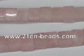 CCU63 15.5 inches 8*8mm cube rose quartz beads wholesale