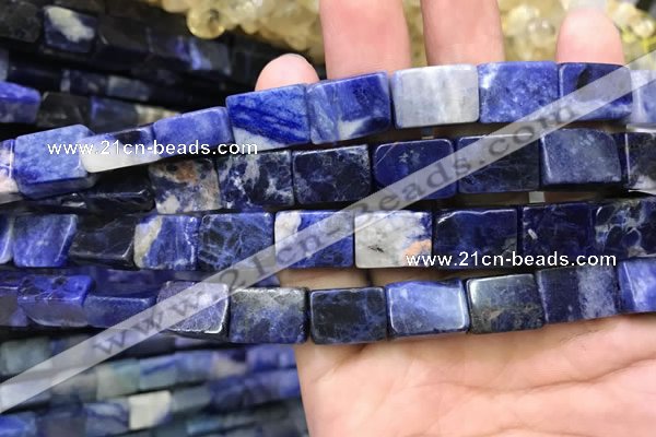 CCU651 15.5 inches 10*14mm - 11*15mm cuboid sodalite beads