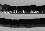 CCU66 15.5 inches 8*8mm cube blue goldstone beads wholesale