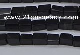 CCU700 15.5 inches 4*6mm cuboid black stone beads wholesale