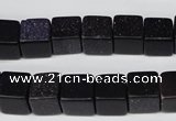 CCU71 15.5 inches 10*10mm cube blue goldstone beads wholesale