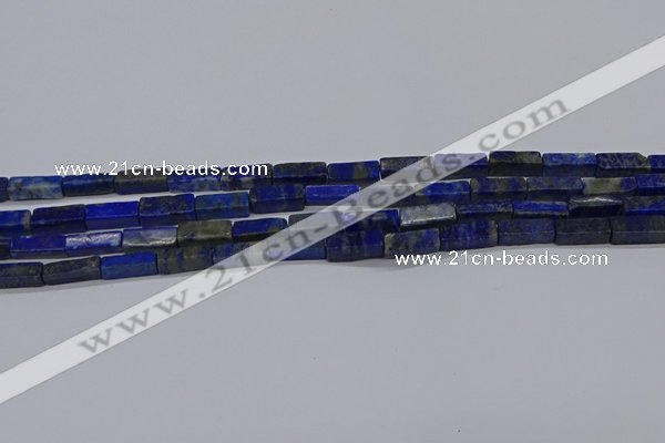 CCU721 15.5 inches 4*13mm cuboid lapis lazuli beads wholesale