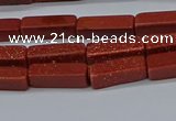 CCU727 15.5 inches 4*13mm cuboid goldstone beads wholesale