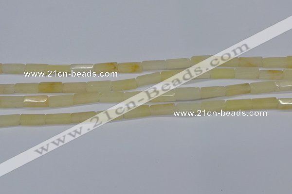 CCU730 15.5 inches 4*13mm cuboid yellow jade beads wholesale