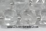 CCU750 15 inches 8*8mm faceted cube white crystal beads