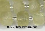 CCU756 15 inches 8*8mm faceted cube lemon quartz beads