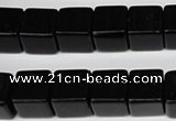 CCU82 15.5 inches 12*12mm cube black agate beads wholesale