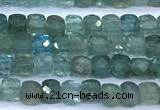 CCU880 15 inches 4mm faceted cube apatite beads