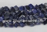 CCU90 15.5 inches 4*4mm cube sodalite gemstone beads wholesale