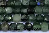 CCU907 15 inches 5mm - 6mm faceted cube jade beads