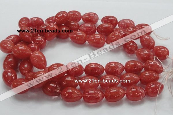 CCY02 15.5 inches 15*20mm teardrop cherry quartz beads wholesale