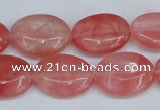 CCY158 15.5 inches 15*20mm oval cherry quartz beads wholesale