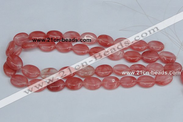 CCY158 15.5 inches 15*20mm oval cherry quartz beads wholesale