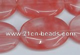 CCY160 15.5 inches 22*33mm oval cherry quartz beads wholesale