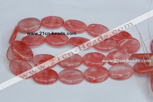 CCY160 15.5 inches 22*33mm oval cherry quartz beads wholesale