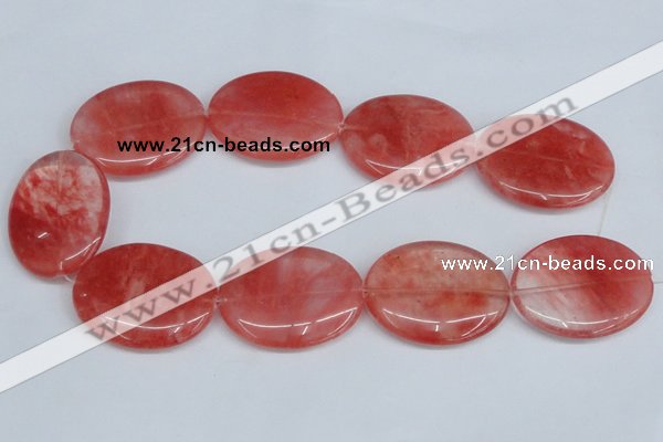 CCY161 15.5 inches 35*45mm oval cherry quartz beads wholesale