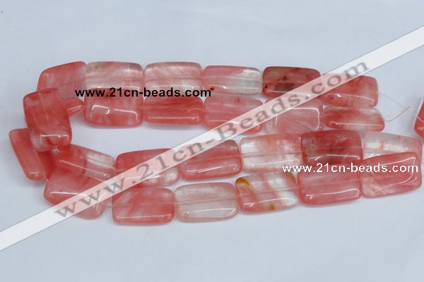 CCY162 15.5 inches 20*30mm rectangle cherry quartz beads wholesale