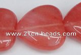 CCY164 15.5 inches 30*30mm heart cherry quartz beads wholesale