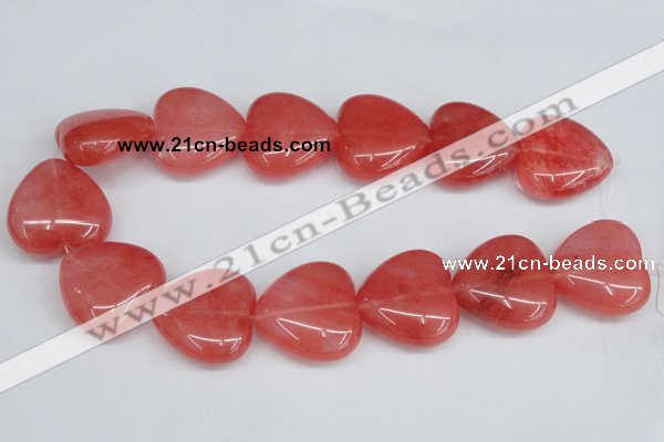 CCY164 15.5 inches 30*30mm heart cherry quartz beads wholesale