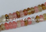 CCY201 15.5 inches 5*8mm rondelle volcano cherry quartz beads