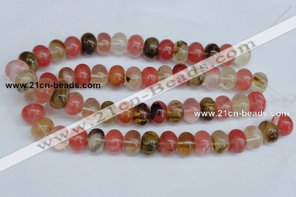 CCY203 15.5 inches 13*18mm rondelle volcano cherry quartz beads