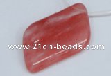 CCY235 Top-drilled 30*50mm marquise volcano cherry quartz beads