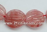 CCY53 15.5 inches 20mm flat round cherry quartz beads wholesale