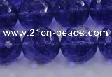 CCY608 15.5 inches 20mm faceted round blue cherry quartz beads