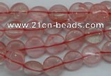 CCY61 15.5 inches 10mm flat round cherry quartz beads wholesale