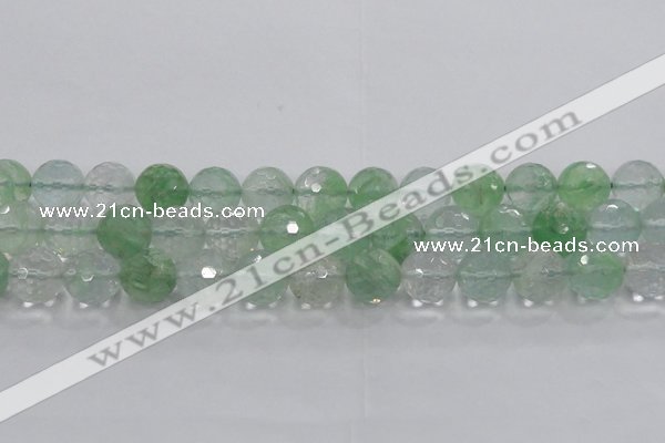 CCY617 15.5 inches 18mm faceted round green cherry quartz beads