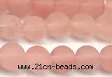 CCY671 15 inches 6mm round matte cherry quartz beads