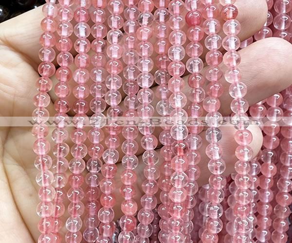 CCY680 15 inches 4mm round cherry quartz beads wholesale