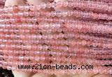 CCY680 15 inches 4mm round cherry quartz beads wholesale