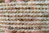 CCY701 15 inches 6mm round yellow watermelon beads