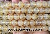 CCY704 15 inches 12mm round yellow watermelon beads