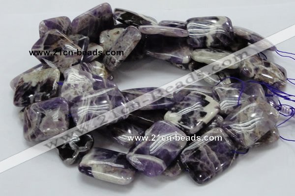 CDA08 15.5 inches 25*35mm rectangle dogtooth amethyst quartz beads