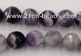 CDA154 15.5 inches 12mm faceted round dogtooth amethyst beads