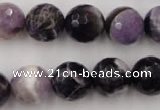 CDA155 15.5 inches 14mm faceted round dogtooth amethyst beads