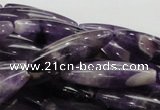 CDA16 15.5 inches 10*35mm rice dogtooth amethyst quartz beads