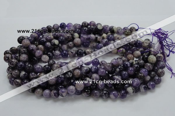 CDA18 15.5 inches 10mm round dogtooth amethyst quartz beads